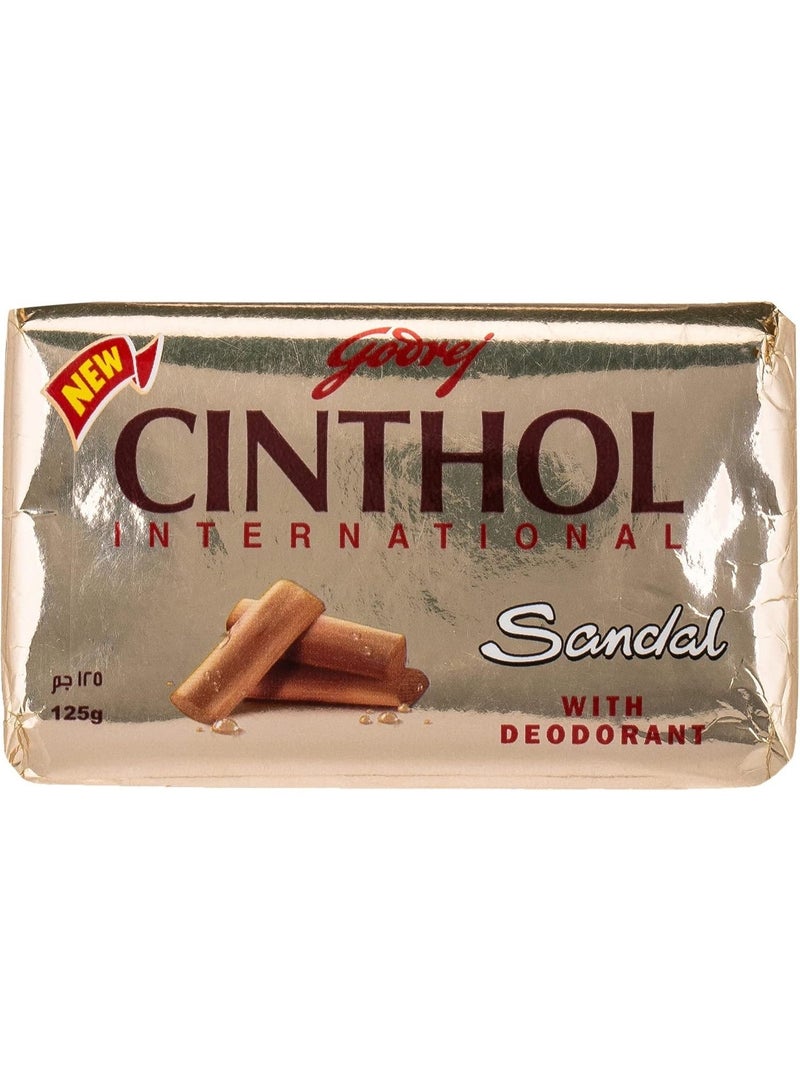 Cinthol Sandal International Soap with Deodorant - 125 gmx 6Pcs - Image 4